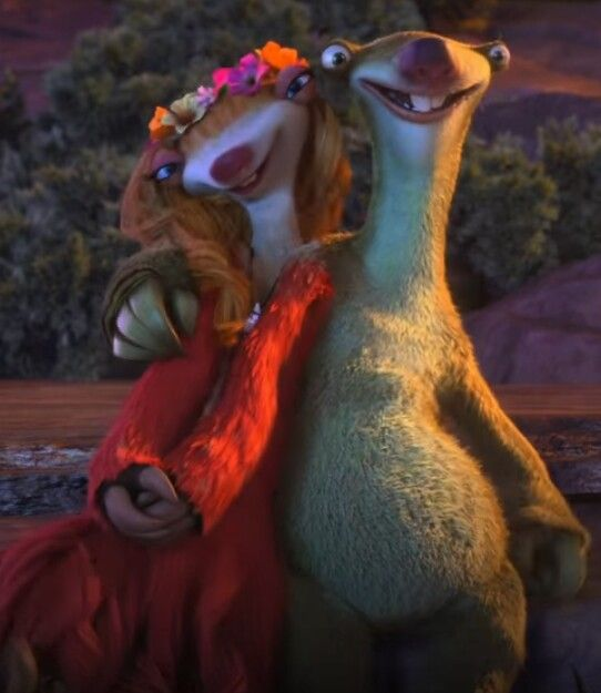 Ice age characters Brooke and Sid